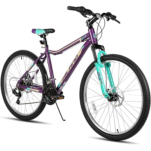 HILAND 20 Inch 26 Inch Mountain Bike for Women Girl, Lock-Out Suspension Fork, Aluminum Frame, Adult Ladies Mens MTB Bicycle