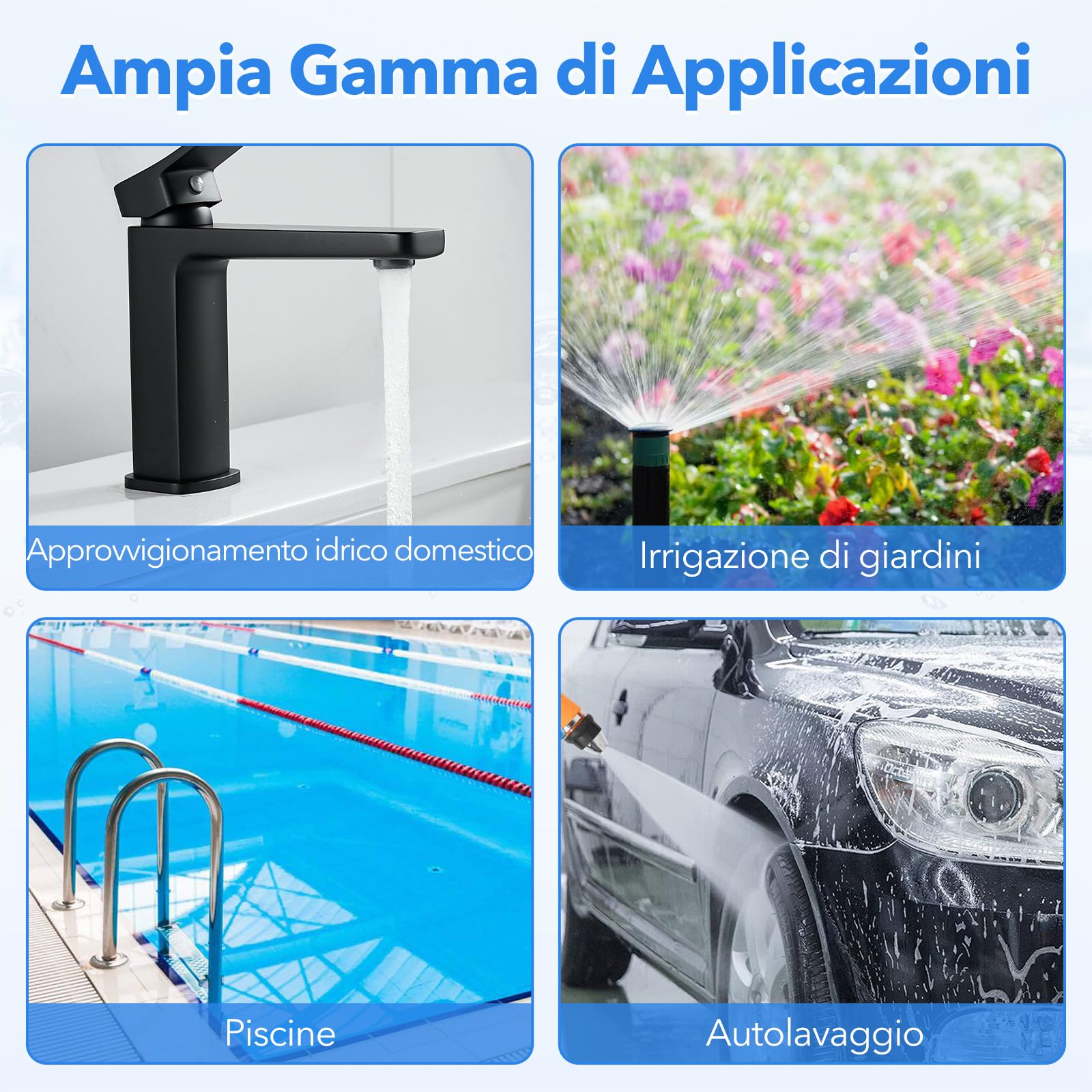 Pressostato Autoclave, Regolatore di Pressione Acqua Max. 10 bar, Press Control Autoclave Impermeabile IP54, Pressostato Pompa Acqua 220-240V con Cavo e Spina, per Casa, Cortile, Giardino