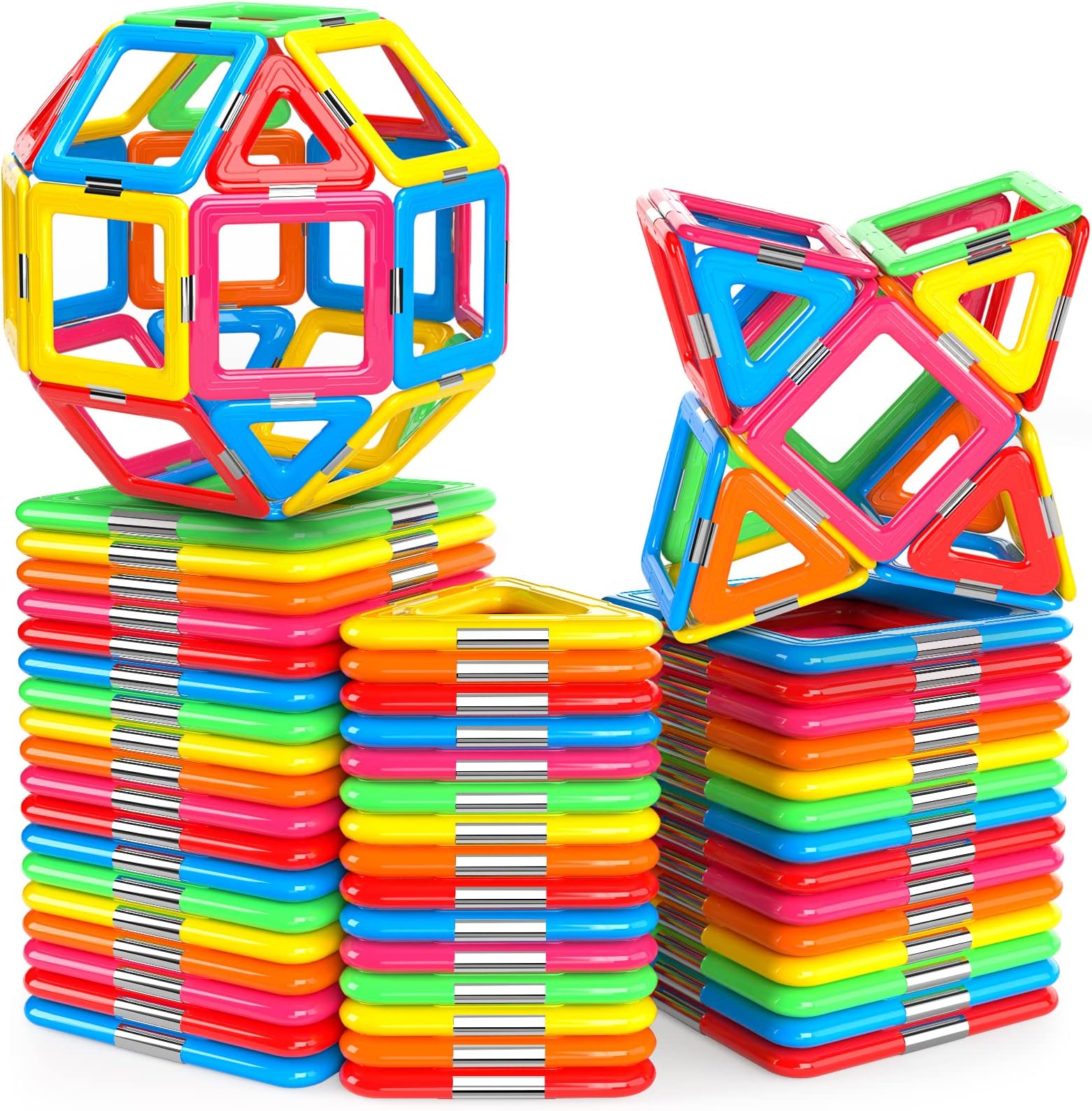 idoot Magnetic Tiles STEM Sensory Building Toys for 3+ Year Old Girls Boys Preschool Classroom Must Haves Educational Toddler Game