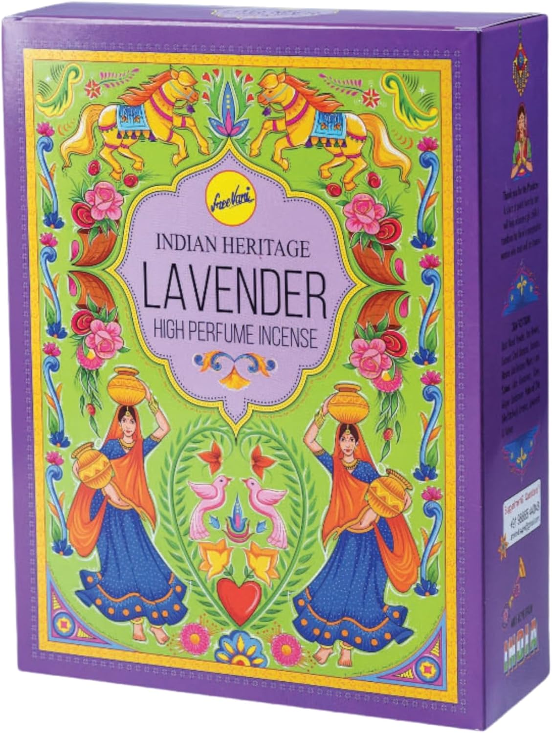 Sree Vani Perfumery Indian Heritage Lavender Dhoop Stick - Pack of 12