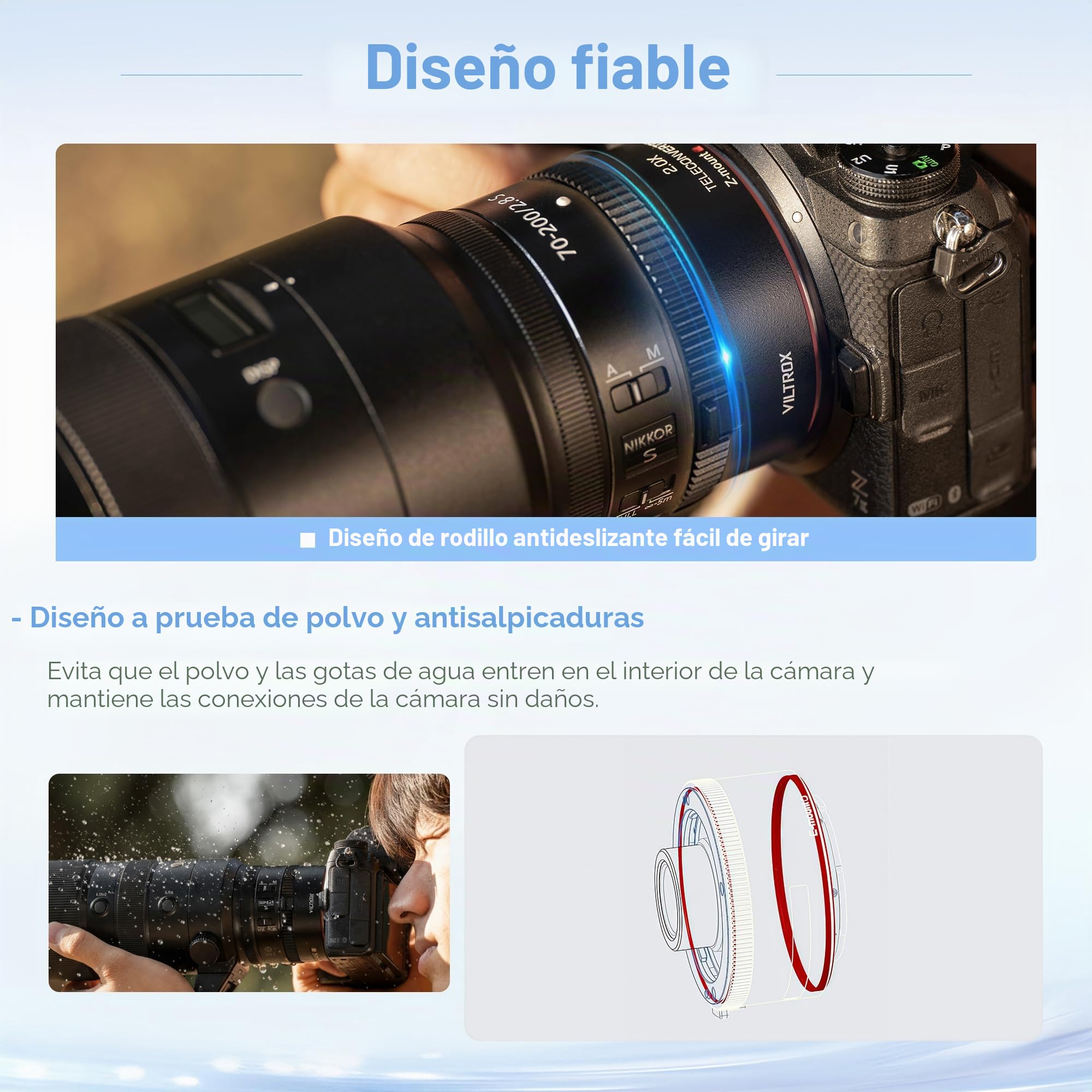 VILTROX Teleconvertidor TC-2.0X para Nikon Z Mount Teleobjetivo Extender Lente de enfoque automático compatible con NIKKOR Z 70-200mm f/2.8 VR S