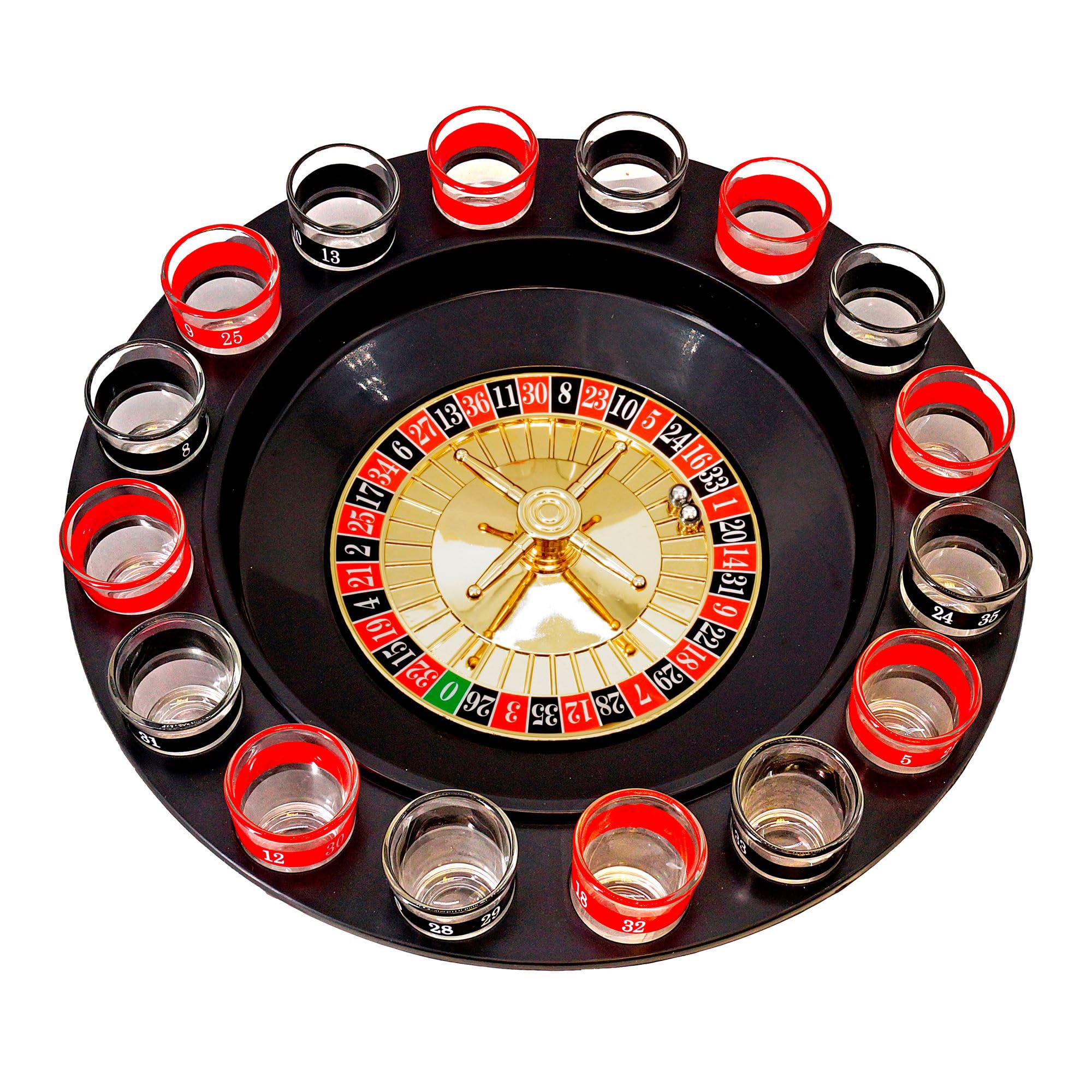 W WIDMANN MILANO Party Fashion 21076 - Gioco della Roulette, Gioco alcolico, Gioco D'Azzardo, Giochi per Feste dai 18 Anni in su