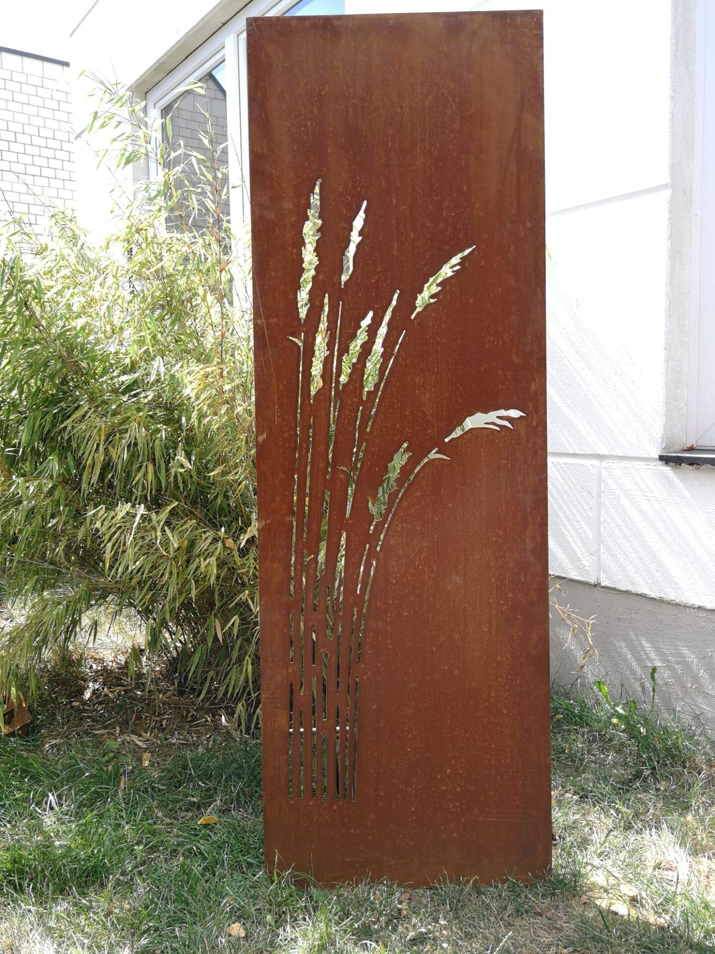 Garten Sichtschutz aus Metall Rost Gartenzaun Gartendeko edelrost Sichtschutzwand 50 * 150cm, 031912-1