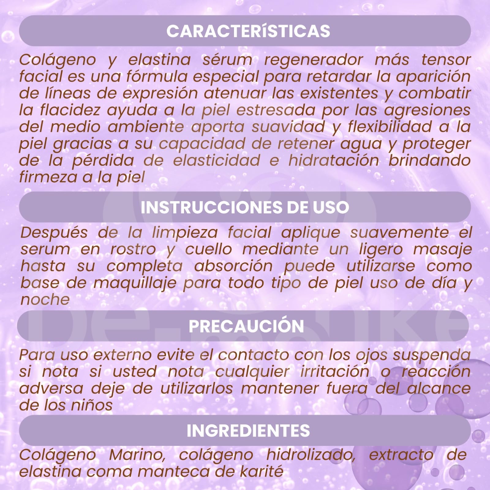 AUTHENTIC RUBRIAL COLLAGEN AND ELASTIN SERUM Suero De Colageno Y Elastina Rubrial Autentico