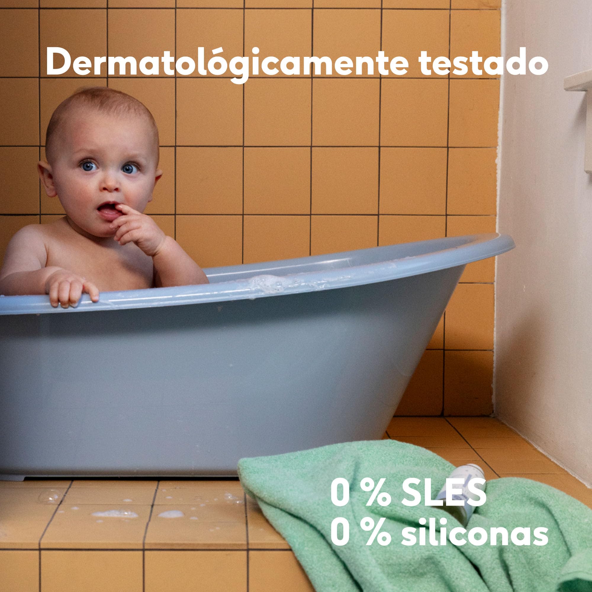 Naïf Gel de Ducha Nutritivo para Bebés y Niños – Gel de ducha para piel sensible, con ingredientes naturales, vegano, cuidado diario del bebé – 500ml