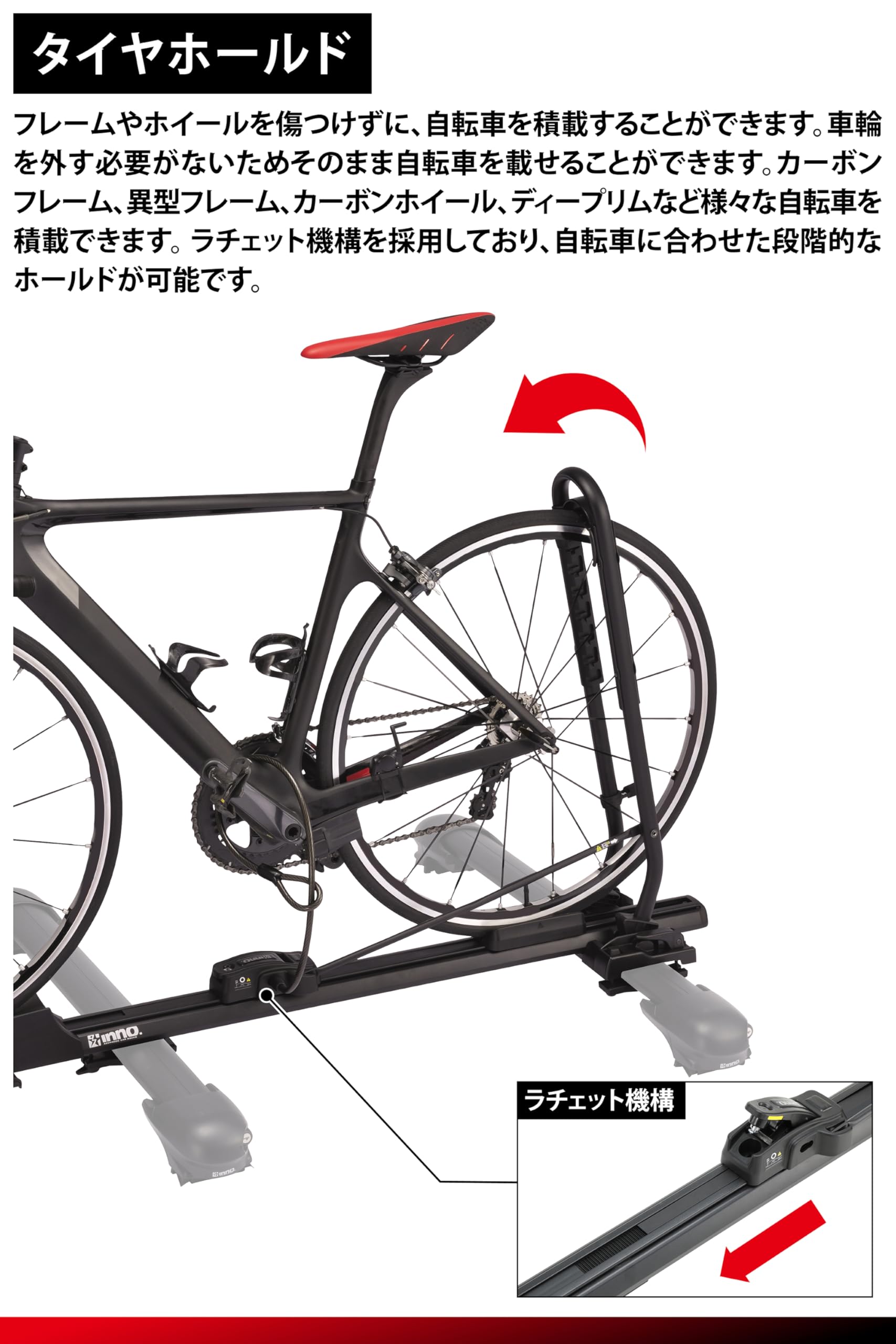 値下げ交渉可!!　inno　サイクルキャリア　タイヤホールド Amazon.co.jp: INNO イノー サイクルキャリア タイヤホールド 2