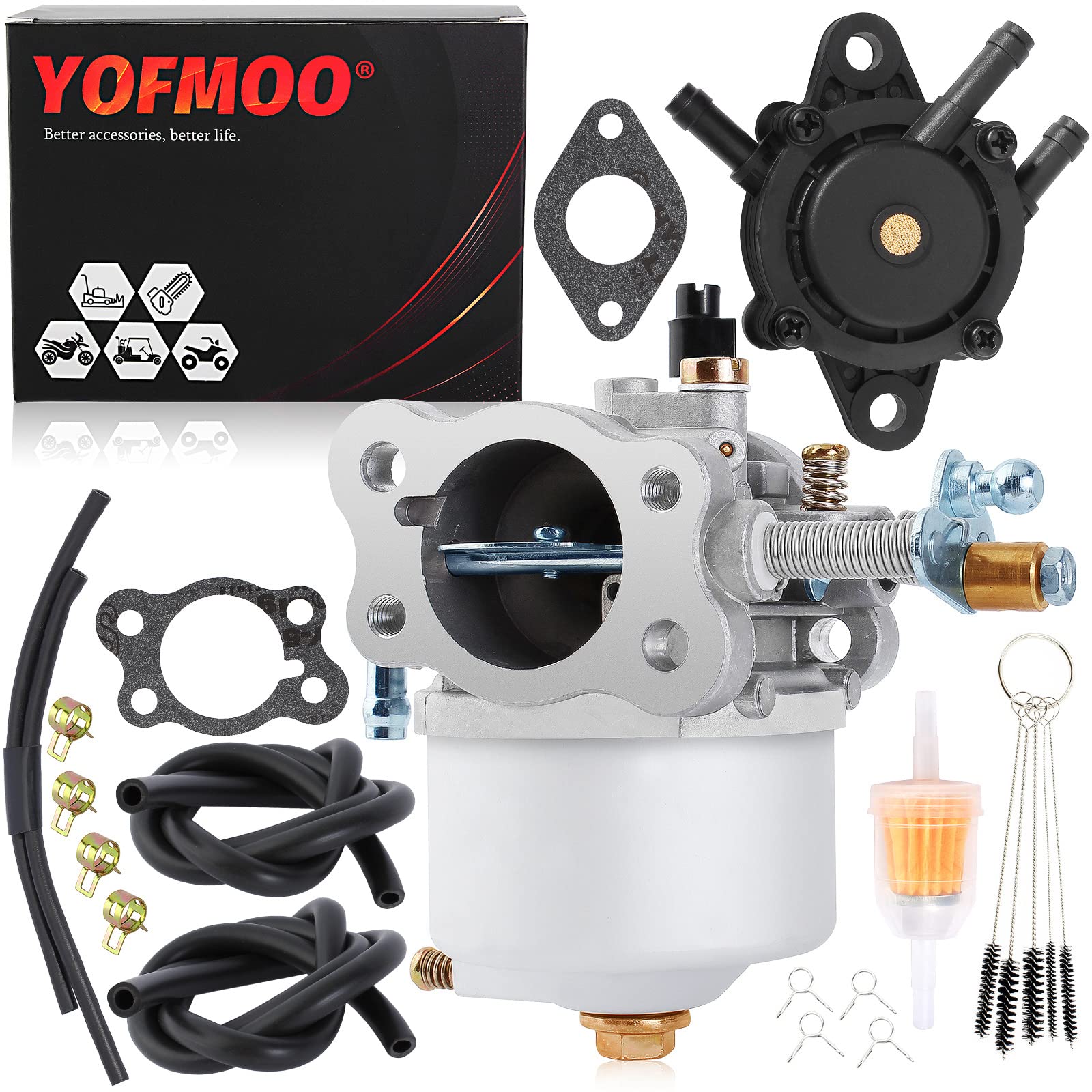 YOFMOO Carburetor Compatible with EZGO Golf Cart 350cc Workhorse ST350 17559 72558-G01 72558-G05 72840-G02 520-184 72558G01 72558G05 72840G02 1994-2003 Gas Club Car 4-cycle Robin Engine Carb