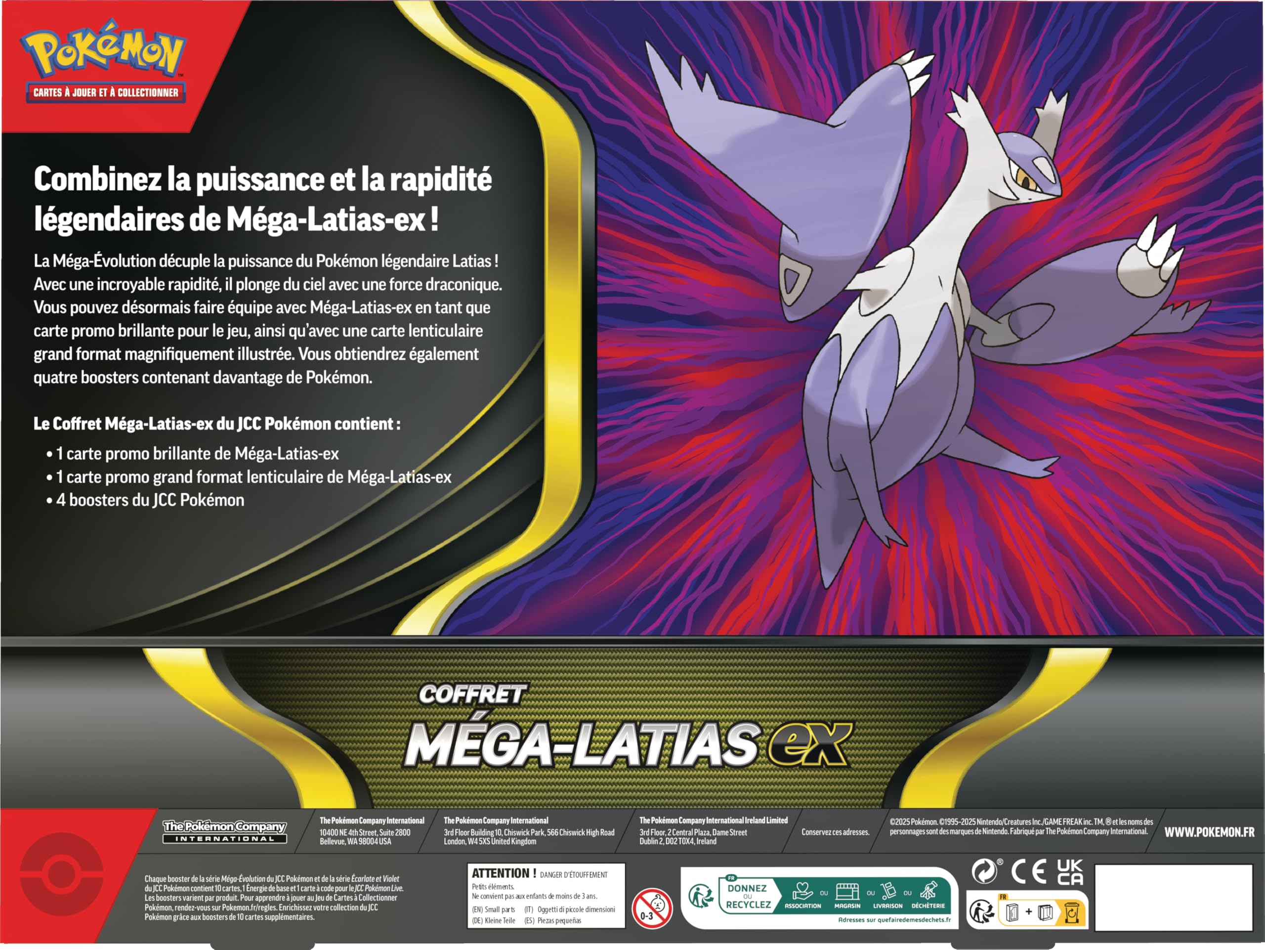 Pokémon : Cofanetto Mega Latias ex (1 carta promozionale lucida, 1 carta grande lenticolare e 4 booster) del GCC Pokémon