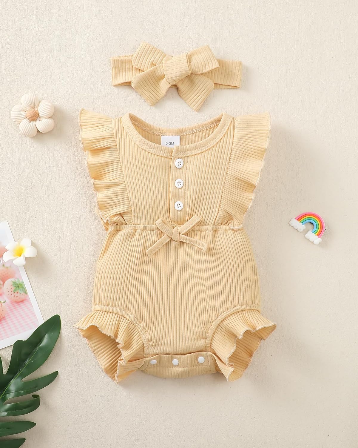 Renotemy Newborn Infant Baby Girl Clothes Rompers Summer Jumpsuits Short Sleeve Romper Infant Baby Clothes Girl - Image 2