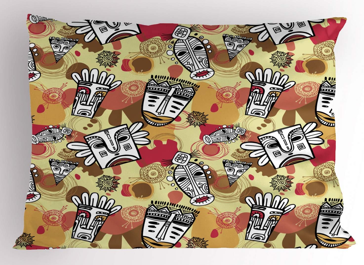 Ambesonne Yosemite Pillow Sham Set of 2, Yosemite Mirror Lake and Mountain Reflection on Water Sunset Evening View Picture, Quality Microfiber Bedding Item for All Seasons, 26" x 20", Navy Brown