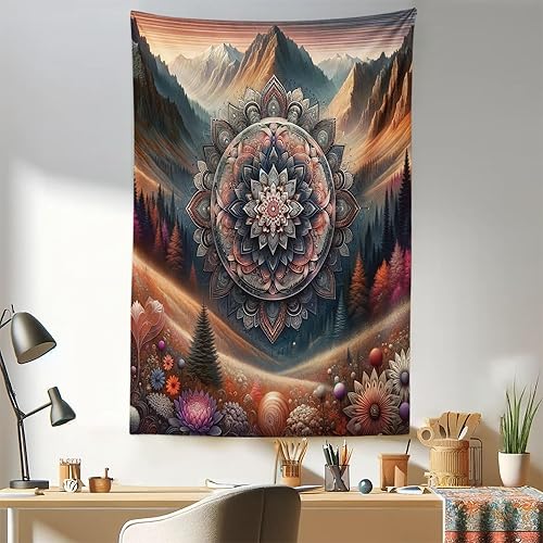 Miniatura 169 de Ambesonne Tapiz de naturaleza, silueta de oso salvaje en el bosque de la selva en la noche oscura, ilustración para colgar en la pared para Verde