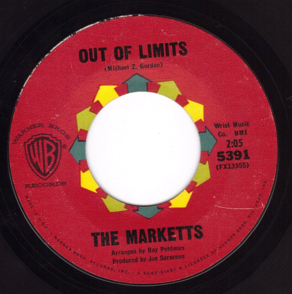 Out Of Limits/Bella Dalena (VG+ 45 rpm)