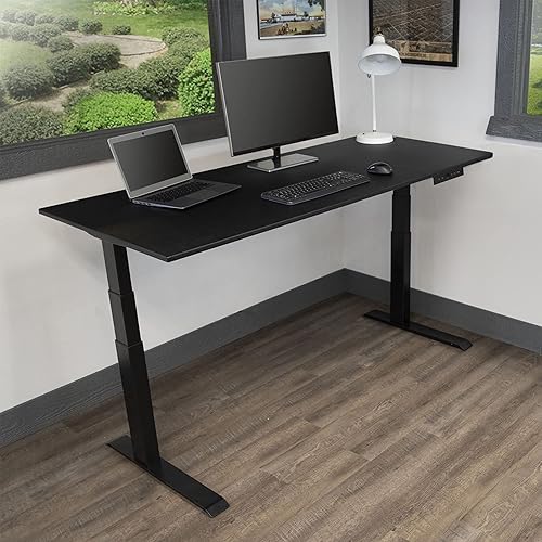 Miniatura 56 de Stand Up Desk Store Escritorio eléctrico de altura ajustable con memoria programable (marco blanco/parte superior blanca brillante, 48 pulgadas de