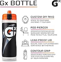Vista 6 de Gatorade Gx Squeeze Bottles (30 onzas) - Mármol blanco y azul claro