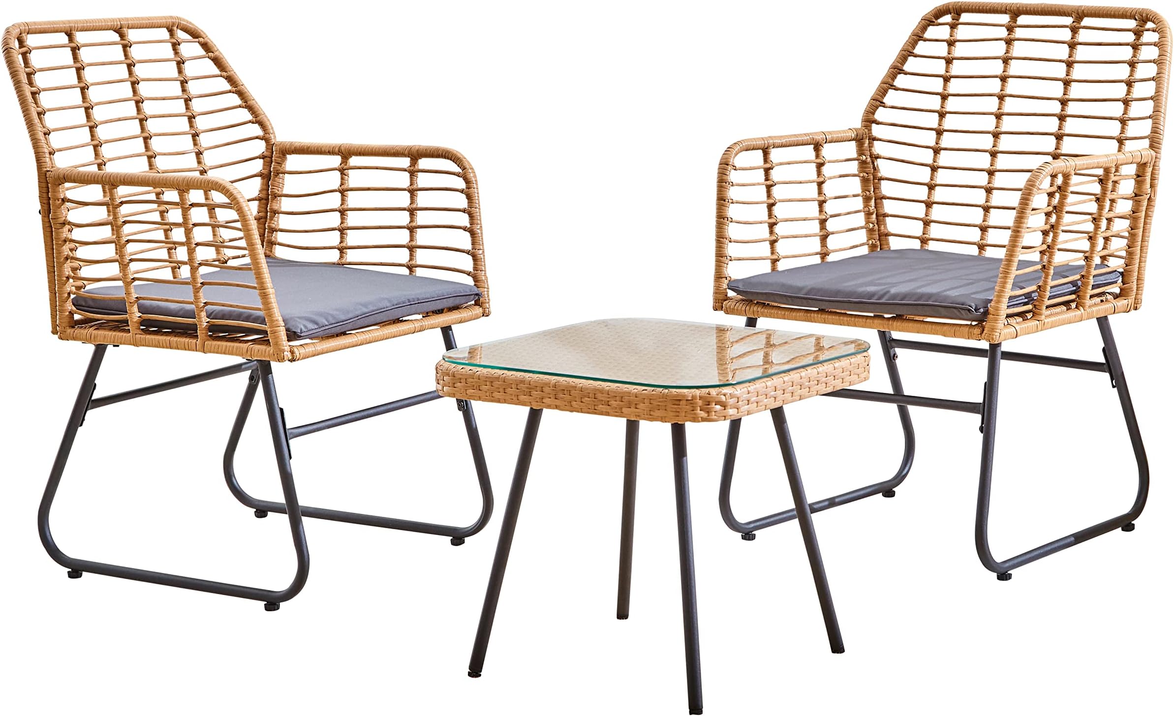 Keter Rio Patio Set, Table and Chairs Graphite/Grey Amazon.co.uk