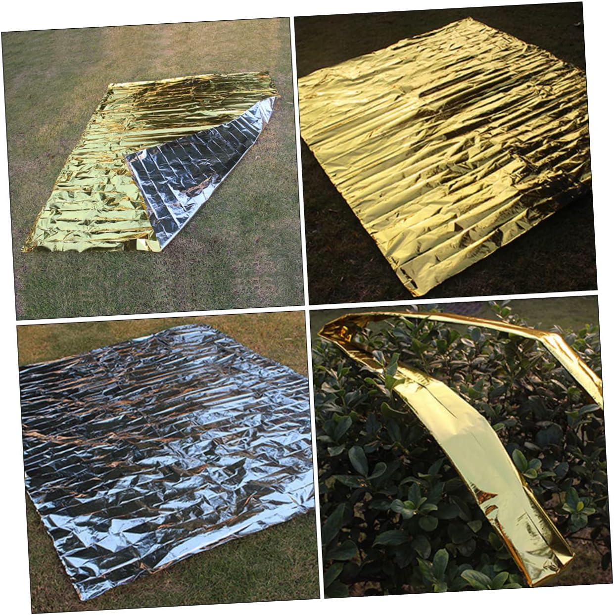 2pcs Emergency Blanket Camping Insulation for Outdoor Heavy Duty Twin Thermal Blanket