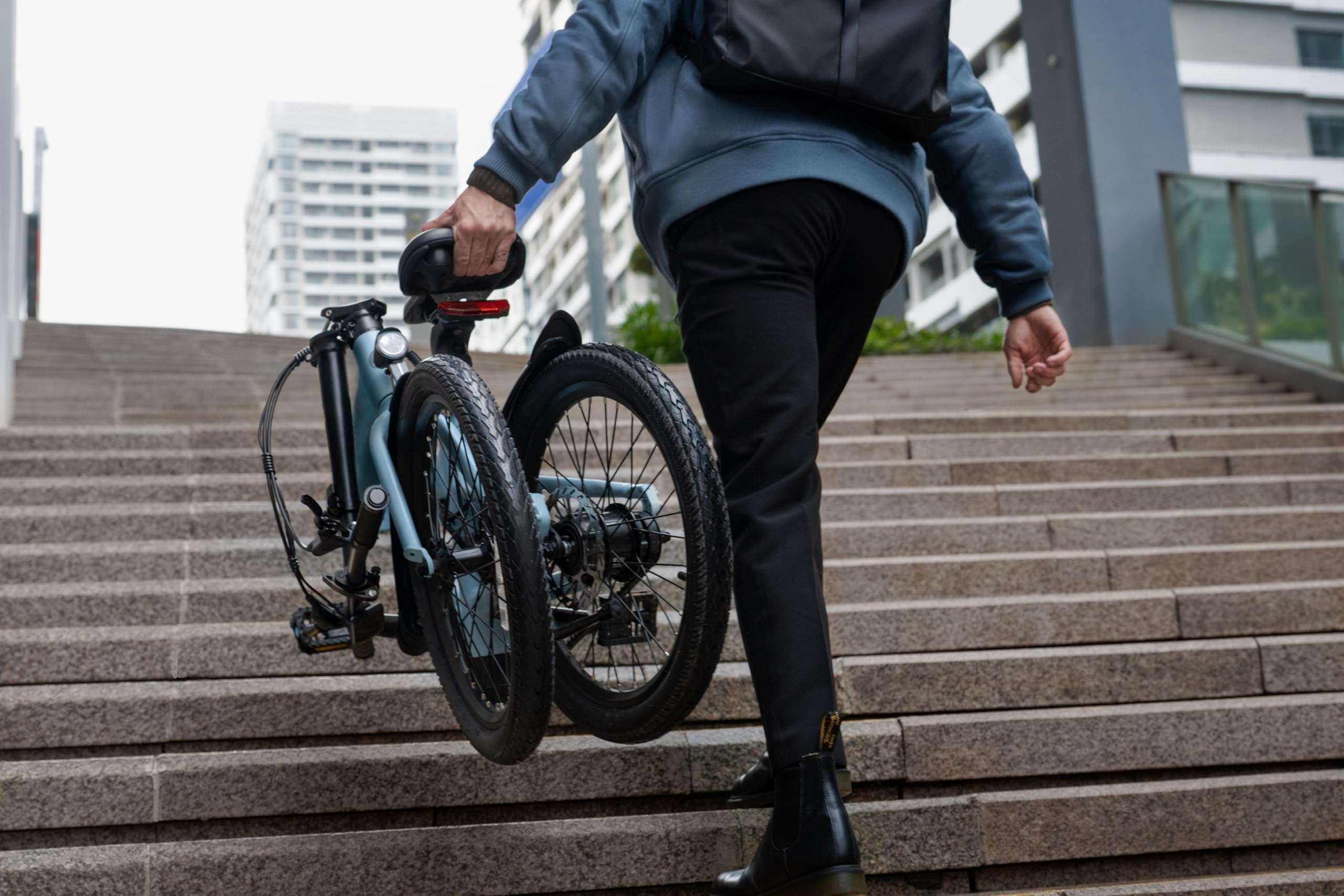 Ado Air20ultra2026 Bicicleta Eléctrica Plegable, Bicicleta Urbana 20'' Asistencia EléCtrica, Motor AutomáTico Bafang 36V250W, App y NFC, Luces Integradas, Incluye Cesta Delantera