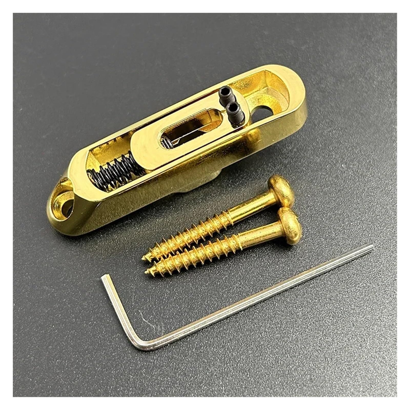 4/5/6/7/8-strunowy indywidualny mostek gitarowy 10.5x49.5mm pojedynczy ciąg mostka korpus koryta struna dzielona gitara mostek części do gitary (Color : Gold 5pcs)