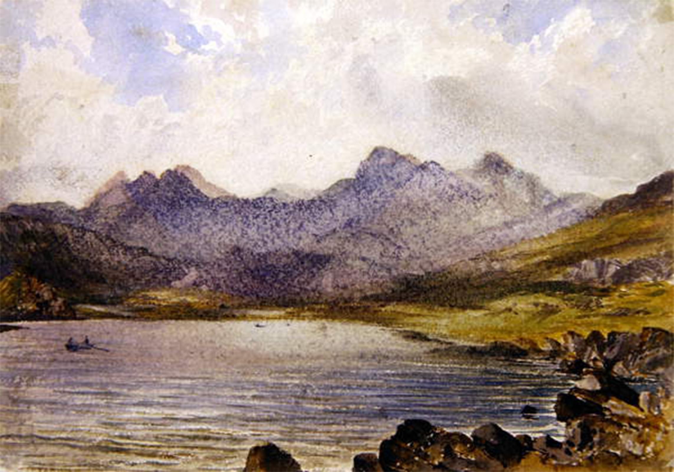 Posteriik No Frame Vintage Classic Picture Landscape Artwork Near Llyn Crafrant By Brett Portrait Canvas Painting For Office Home Decor 60X90cm