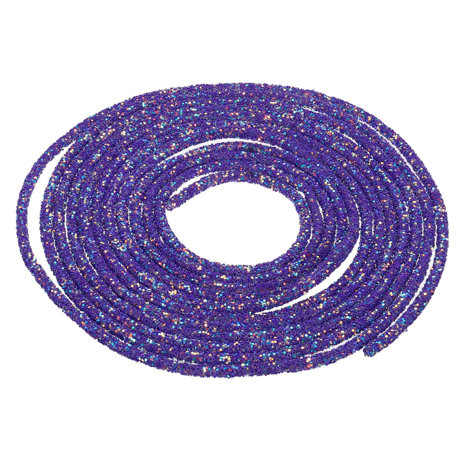 sourcing map 5 Yard 6mm 0.24 inch Glitter Sequins Rope Sequins Rhinestone Tube Cord for DIY Wedding Dresses Costume Clothing Shoes Jewelry Accessory Clear White — view 238
