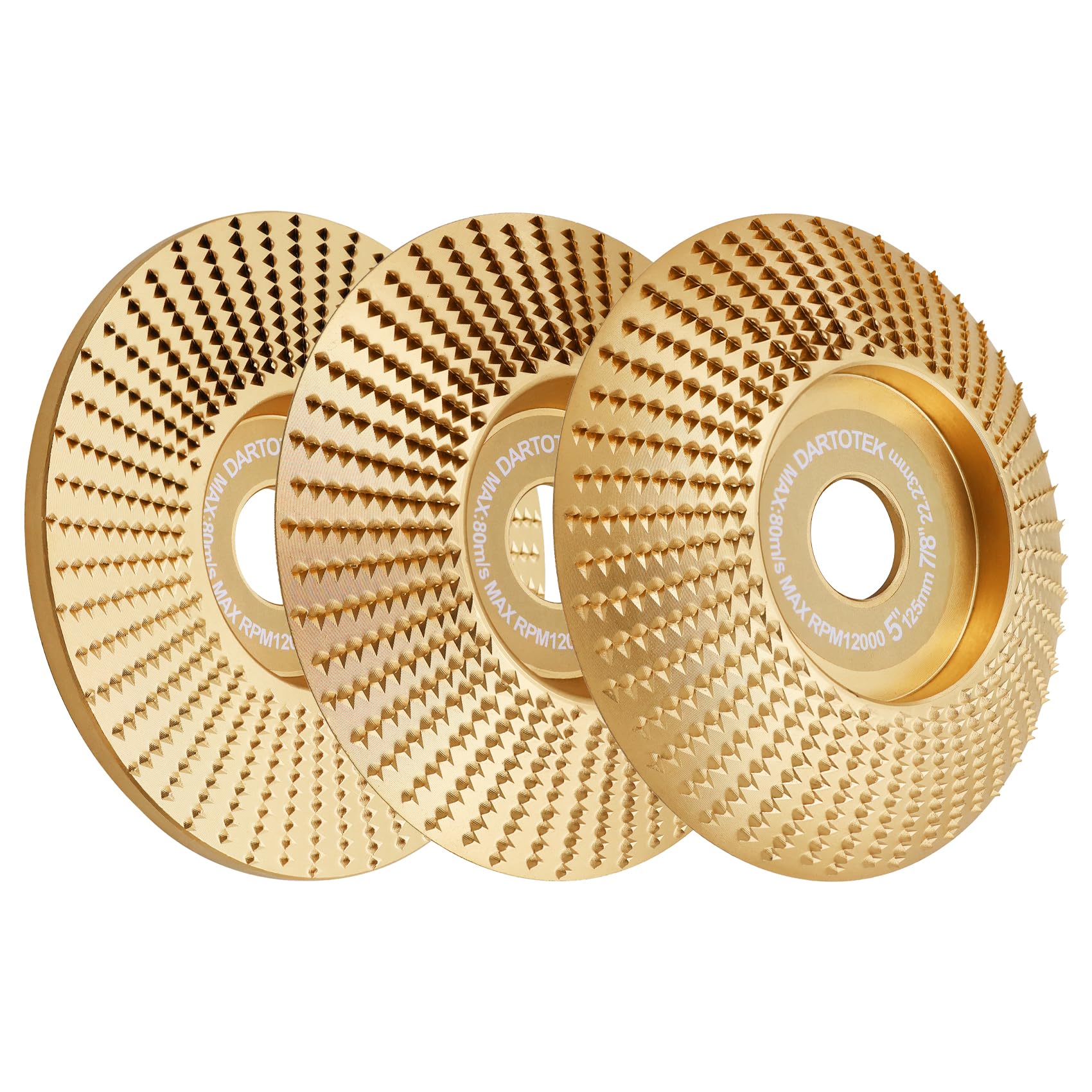 Holzschnitzscheibe Schleifscheibe Scheibe 125mm Schleifer Trennscheibe Flach/Abgeschrägt/Gebogen für Holz schneiden schleifen formen,3pcs Laube 22.23MM