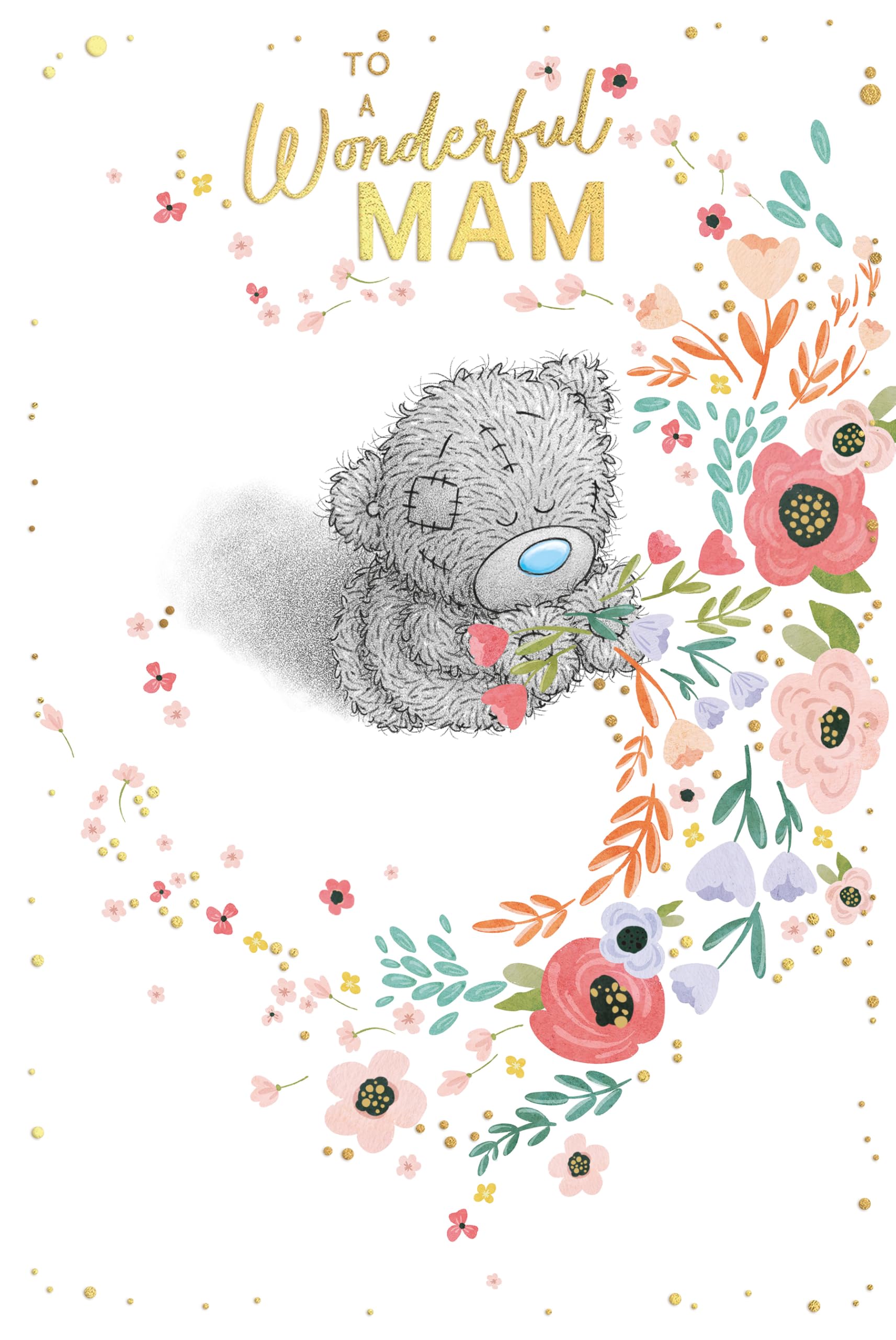 Me to You Tatty Teddy 'To A Wonderful Mam' Mother's Day Card 6 x 9" - Official Collection