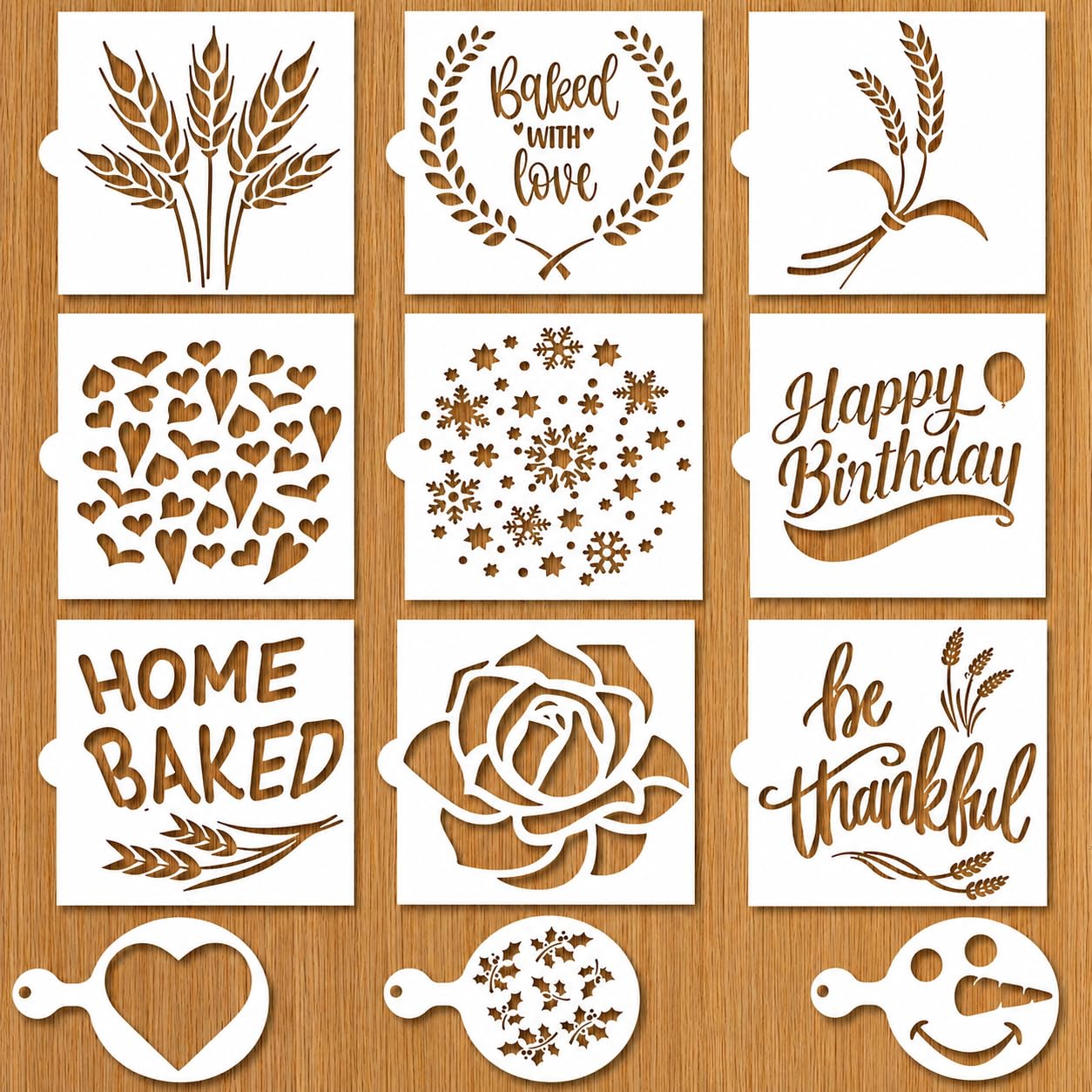 Sourdough & Artisan Bread Stencils -Cake, Pie, Bread & Cookies -Decorate Your Own Unique Design -Baking Mold Stencil Template for Decorating. Classic