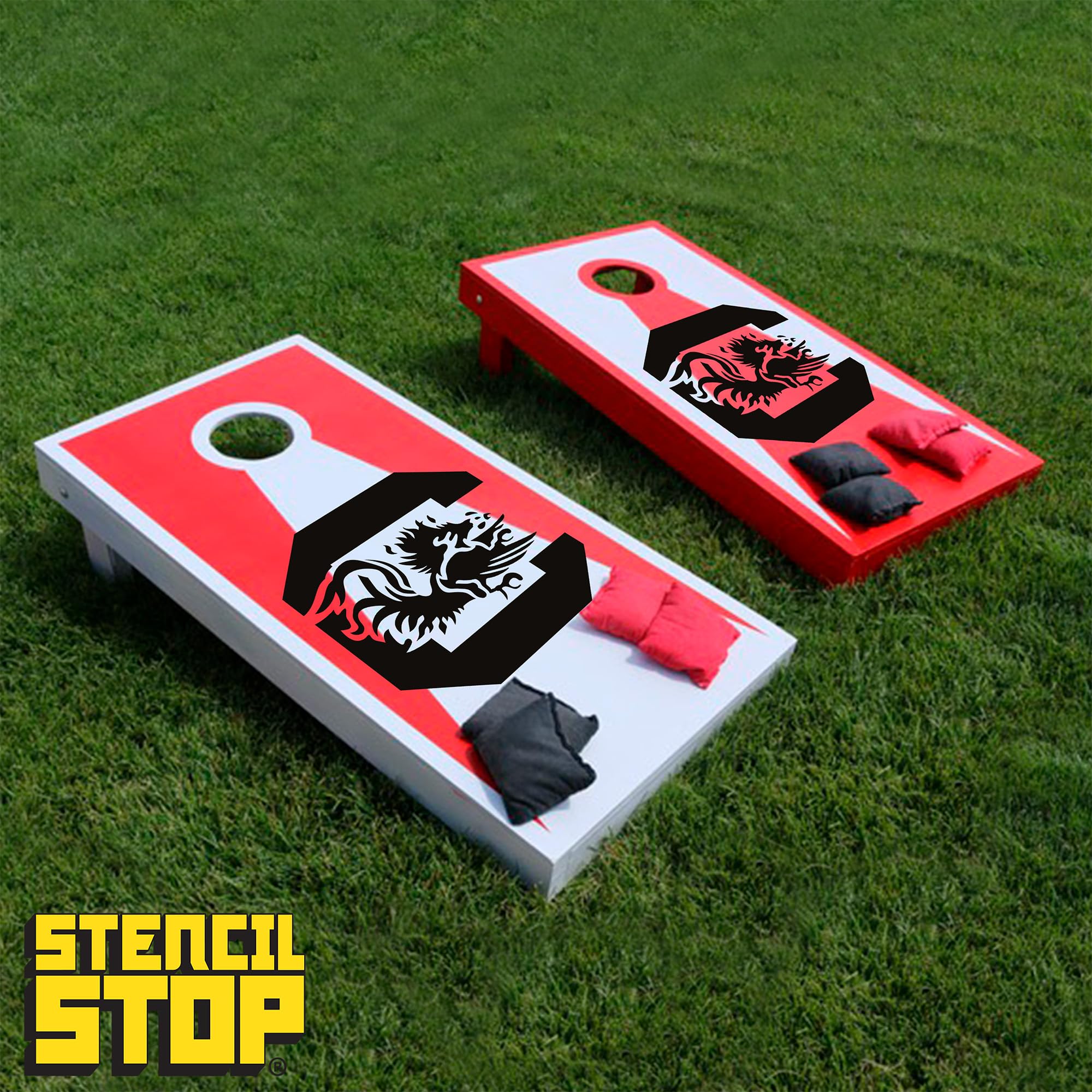 Stencil Stop Szablon z logo gry South Carolina - 14 Mil Mylar Plastik (15 x 13,8 cm)