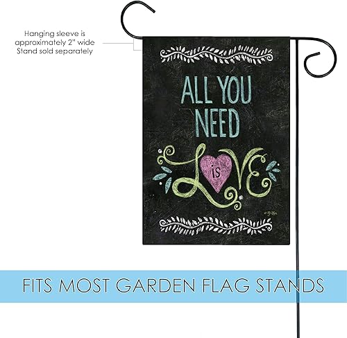 Miniatura 3 de Toland Home Garden 119799 All You Need Is Love - Bandera de amor de doble cara de 12 x 18 pulgadas, bandera de jardín de amor para casa al aire