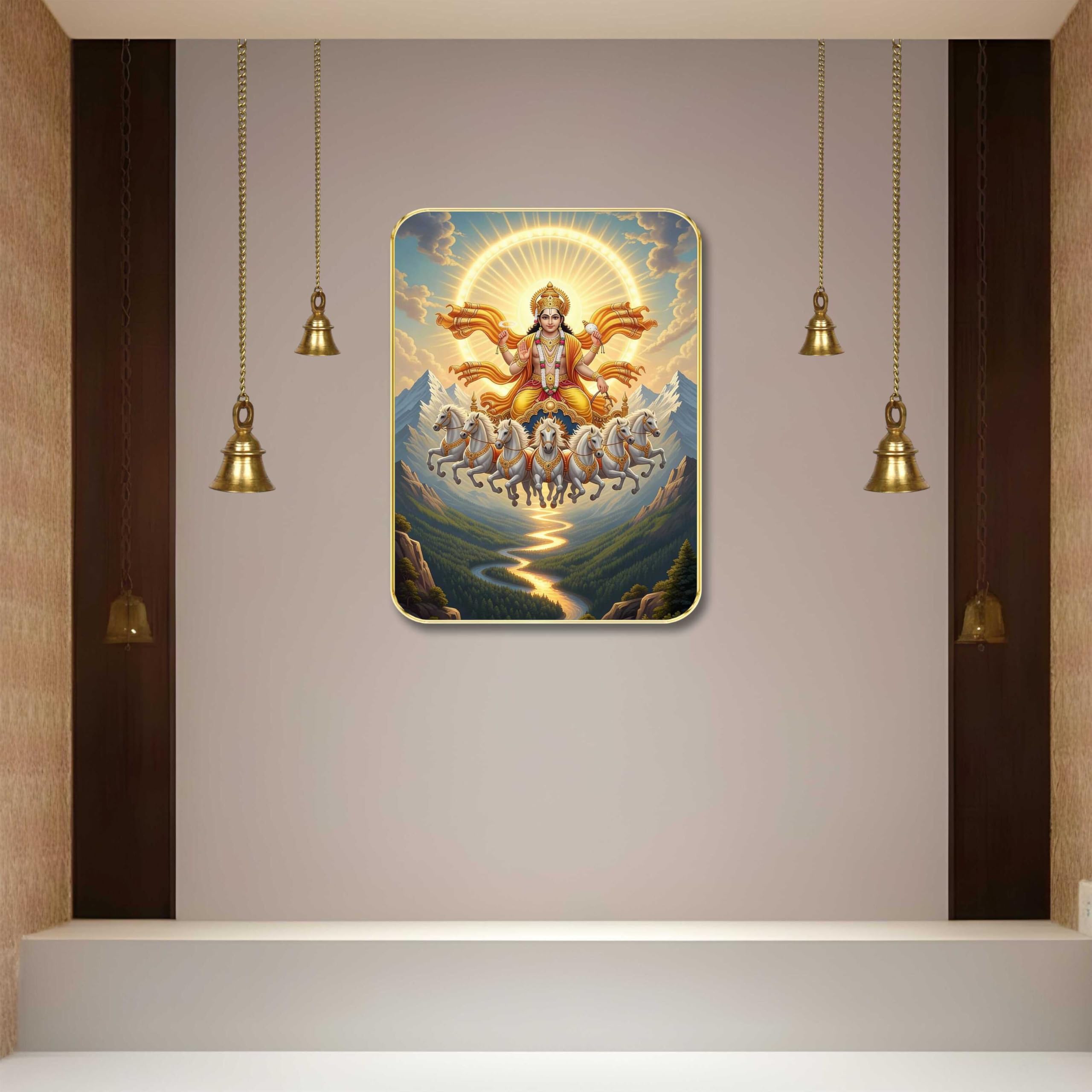 Surya Dev Wall Art - Divine Vastu Painting -3 Surya Dev Wall Art - Divine Vastu Painting -3