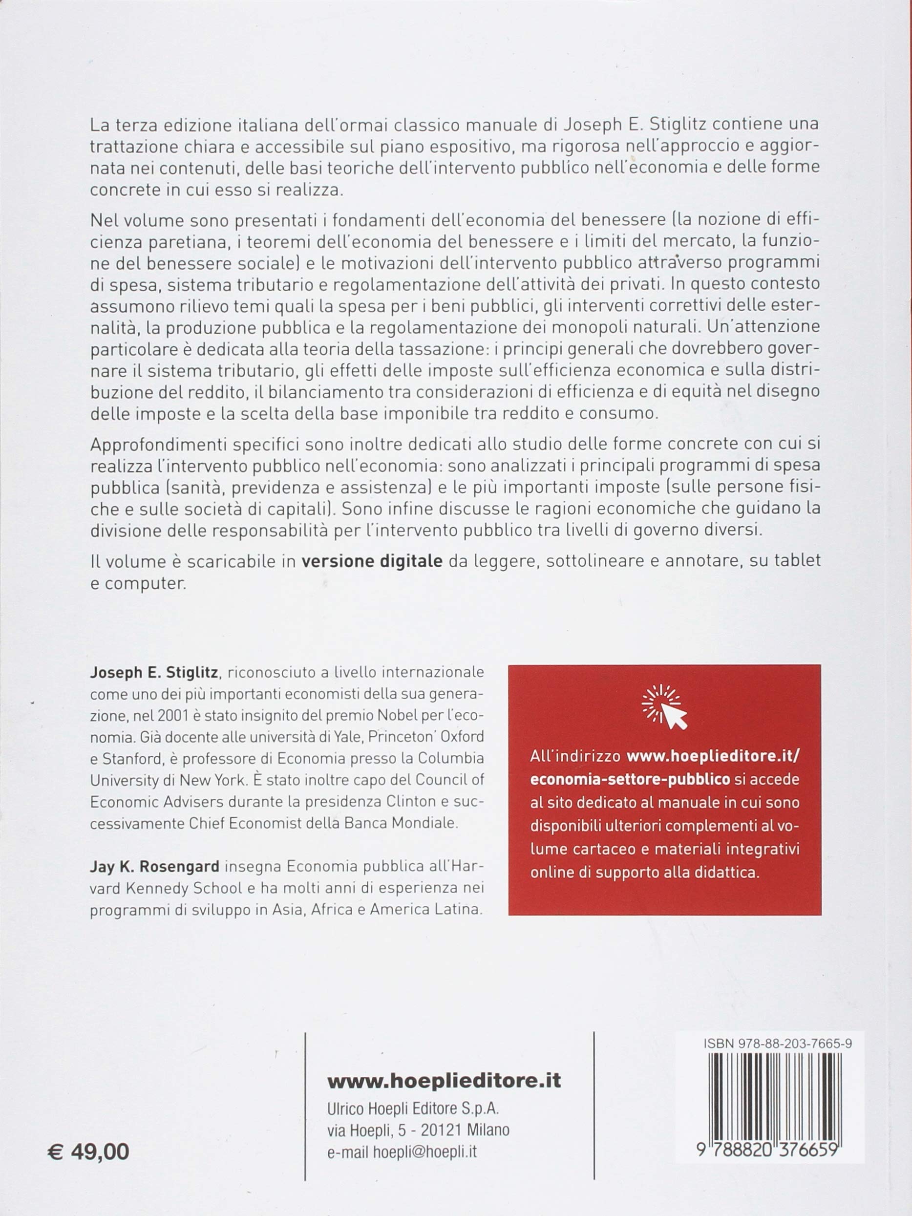 Economia del settore pubblico. Fondamenti teorici. Spesa e imposte: 1