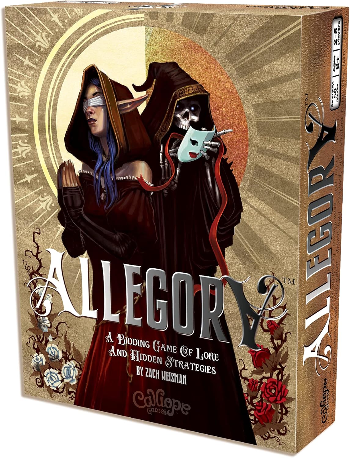 Calliope Games Allegory - Fantasy Strategy Card Game - Tabletop Bidding Card Game for Kids & Adults - 2-6 Players - from The Makers of Tsuro and Roll for It!