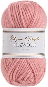 Utopia Crafts Filzwolle 100% virgin wool 50g (Blush Pink) Utopia Crafts Filzwolle 100% virgin wool 50g (Blush Pink)