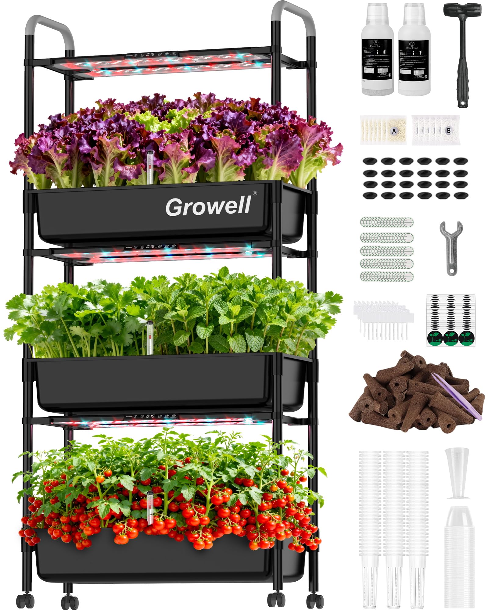 Amazon.com: Growell Large Hydroponics Growing System Kit, 81 Pods