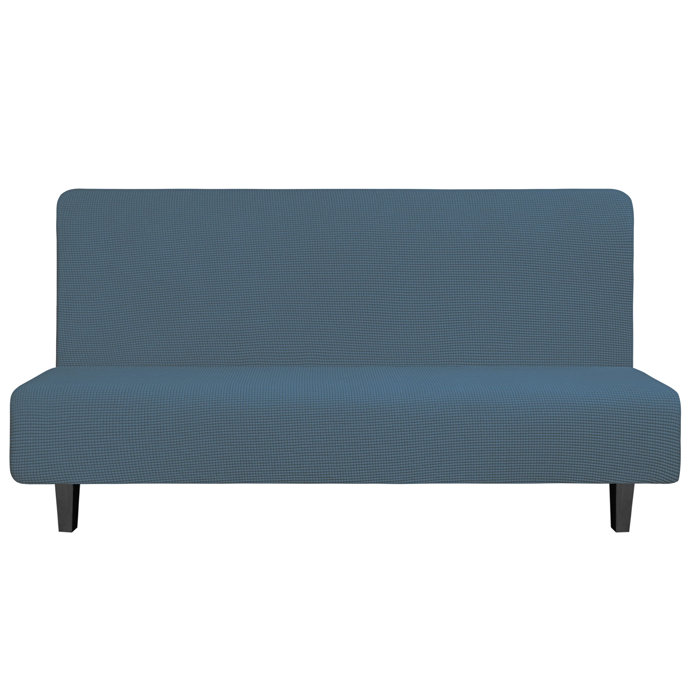 Easy-Going Stretch Large Futon Slipcover Armless Futon Cover Bluestone