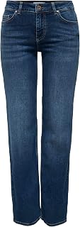 ONLY Female Straight-Fit Jeans ONLBLUSH Medium Waist Straight Cut Jeans XL / 30L Da…