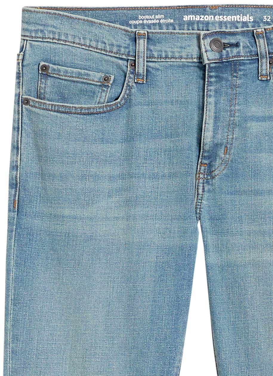 Amazon Essentials Jeans Slim Fit Elasticizzati, Bootcut - colori fuori produzione Uomo
