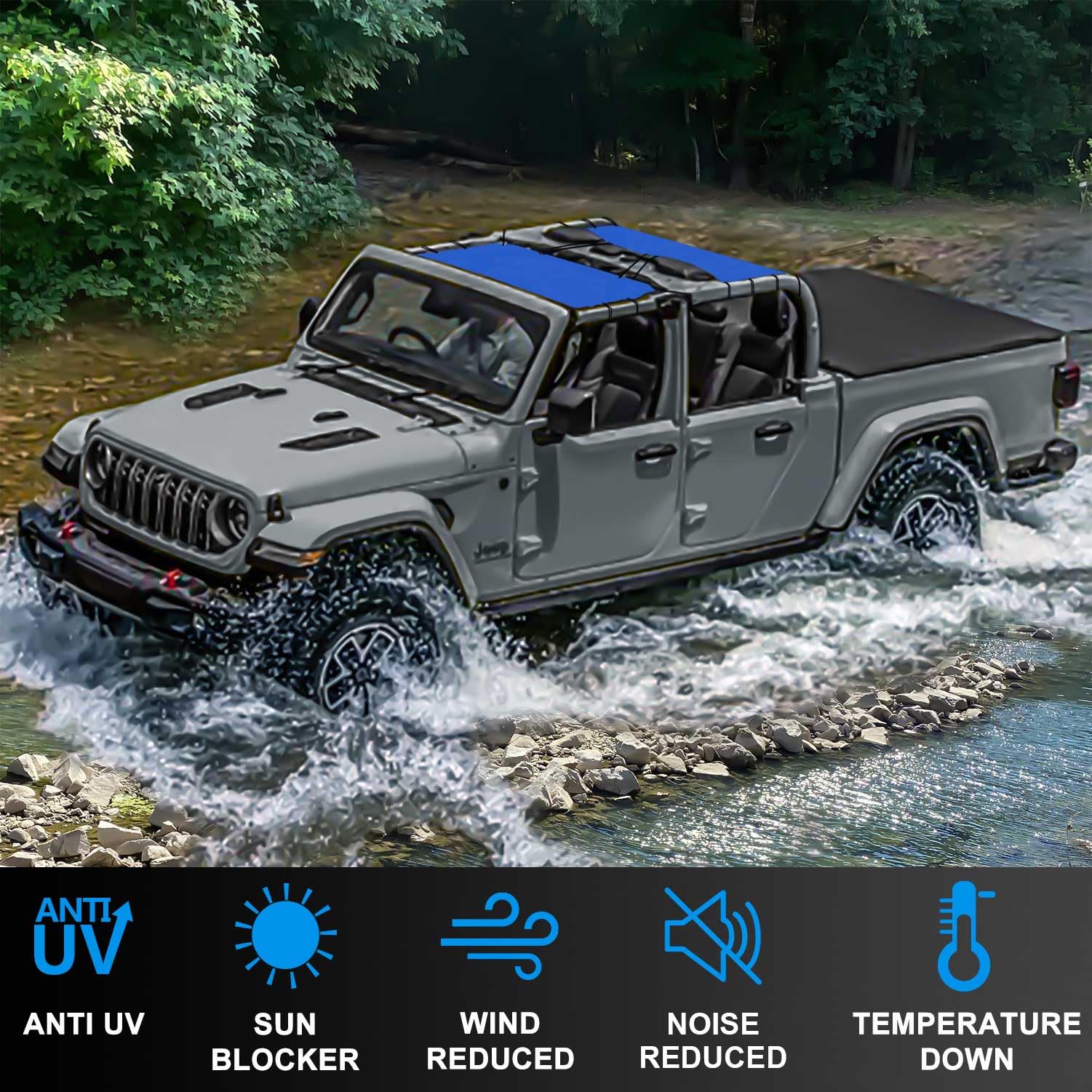Coverspec JT Top Sun Shade Roof Compatible with Jeep Gladiator JT