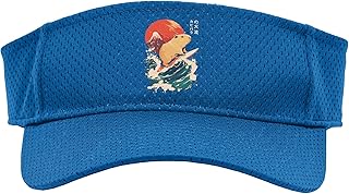 Japanese Capybara Surfing Wave Great Wave Japan Sport Sun Visor