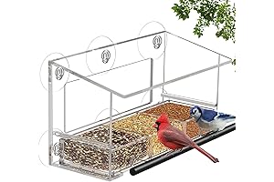 Clear Window Bird Feeder for Outside - Suction Window Bird Feeder for...