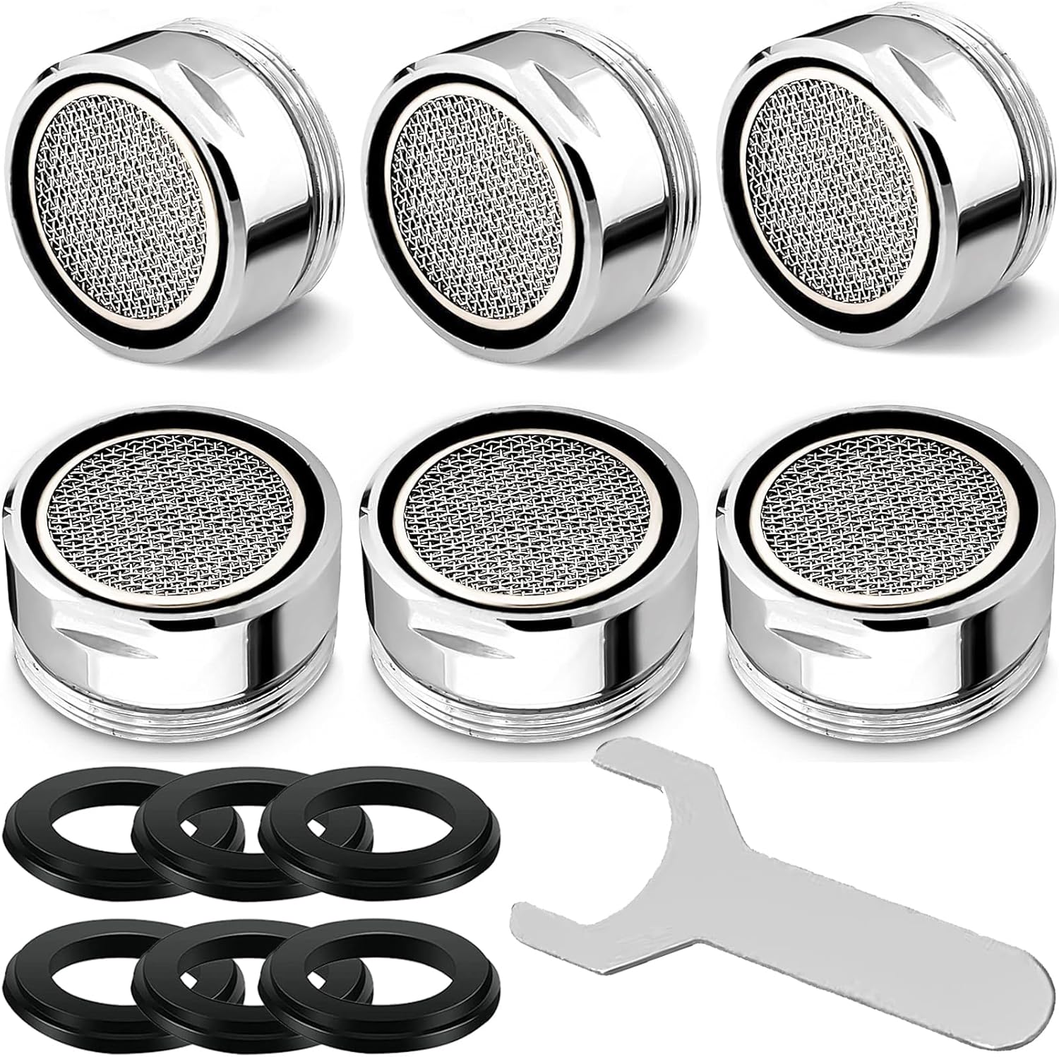 4Pcs Faucet Aerator 4 Pack Kitchen Sink Aerator Replacement Parts With Brass Housing 15/16 Inch Male Thread Aeratorwith gasket
