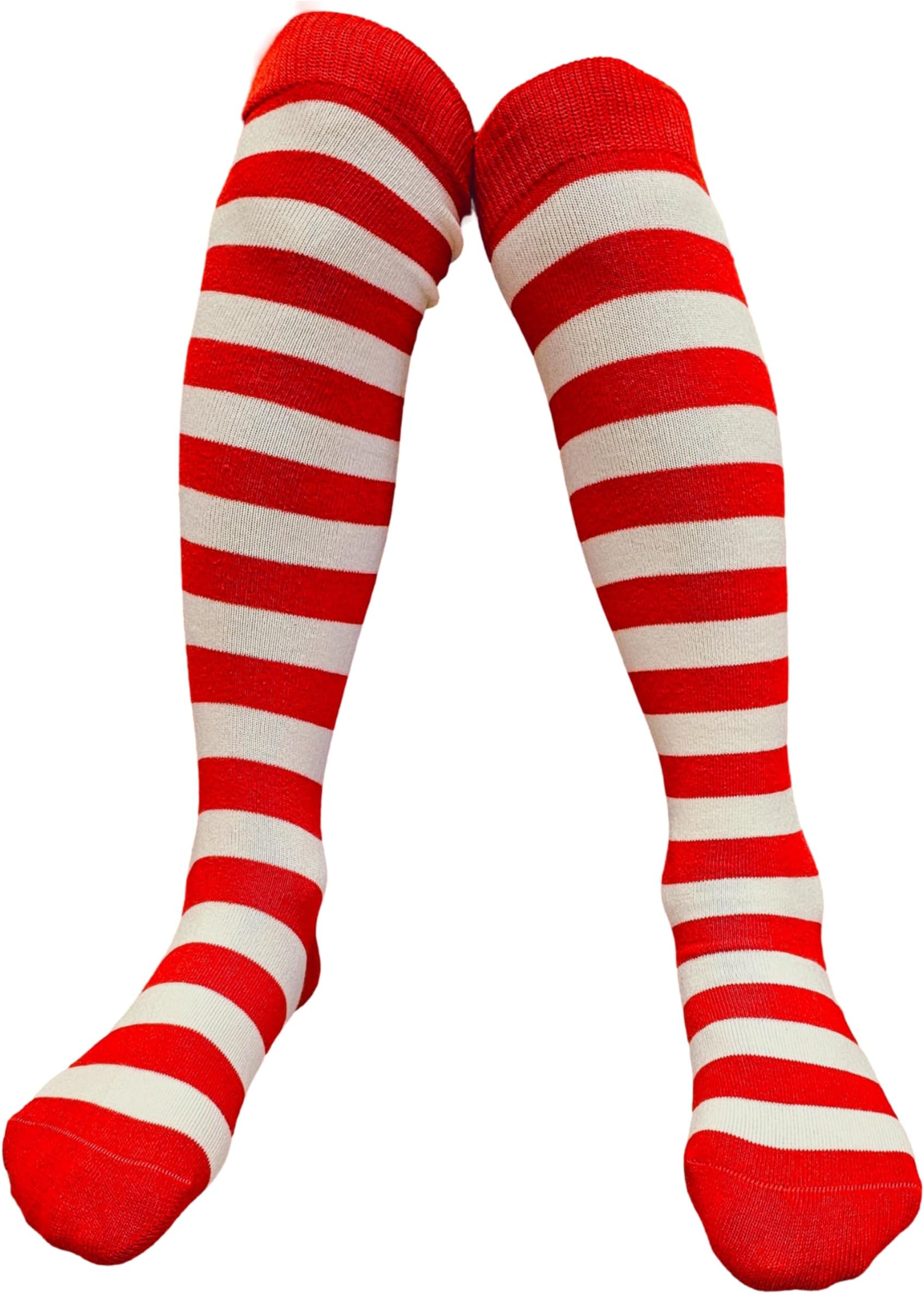 Kids Girls Cotton Rich Rainbow Striped Knee Socks