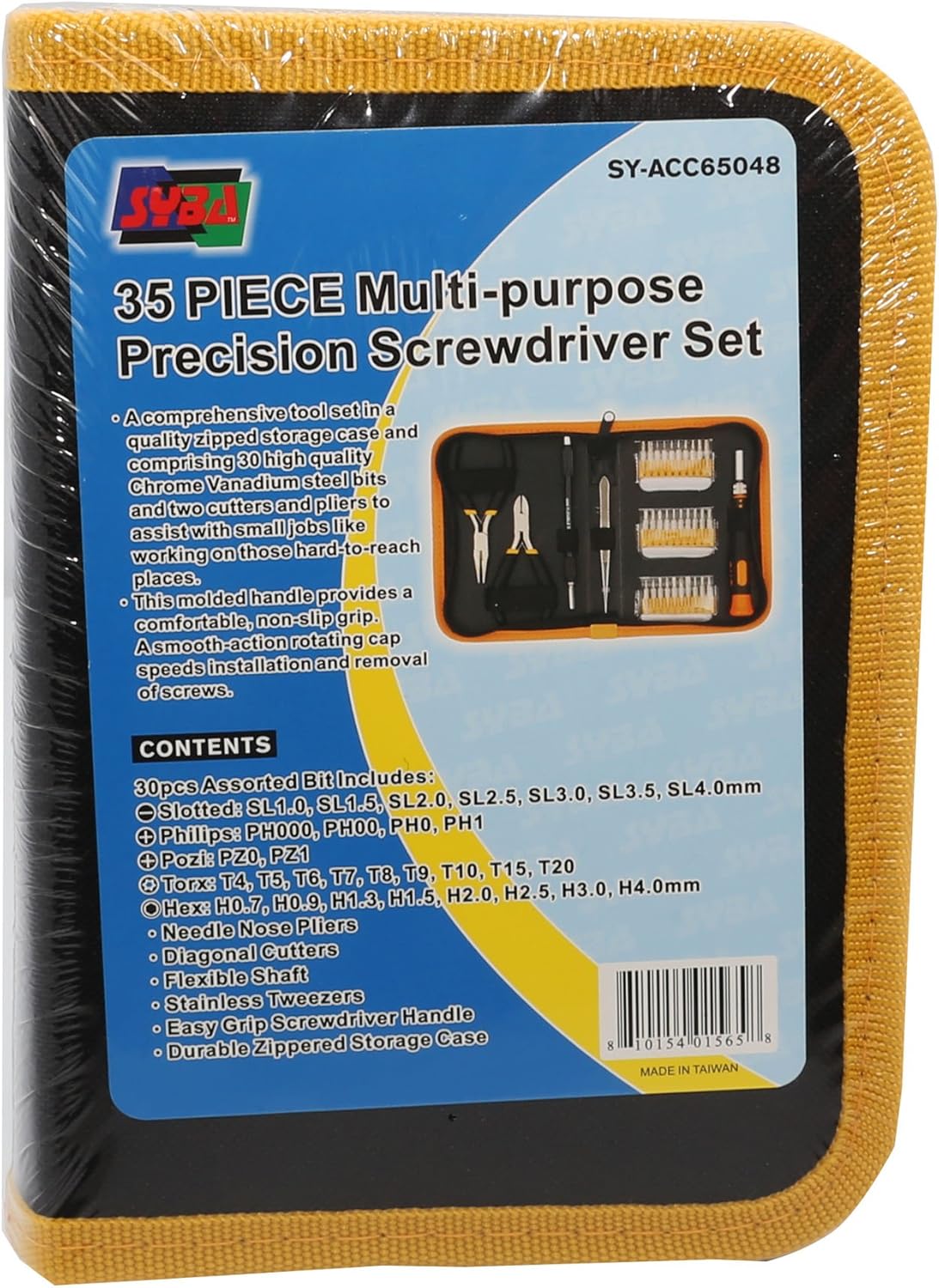 Syba 35 Piece Multi-Purpose Precision Screwdriver Set in a Zipper Organized Case (SY-ACC65048)