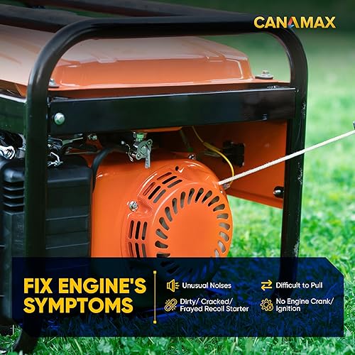 Miniatura 5 de Canamax GX270 GX240 8hp 9hp Arrancador de retroceso con cuerda de tracción, compatible con Honda Champion Predator 301cc Recoil Starter Assembly -