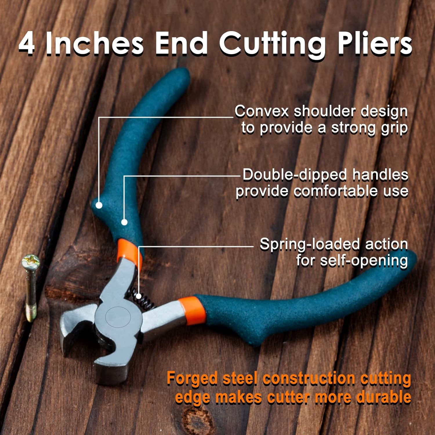 4 Inches Mini End Nipper Pliers Precision Wire End Cutting Plier End Cutting Pliers Micro Jewelry Beading Making Tool Convex Shoulder Grip Precision Handcraft Making Hand Tool