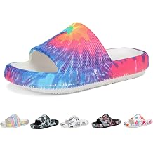 Boys and Girls Cloud Wide Slides for Kids Non-Slip Summer Slippers Lightweight Beach, Pool, and Indoor Shower Sandals