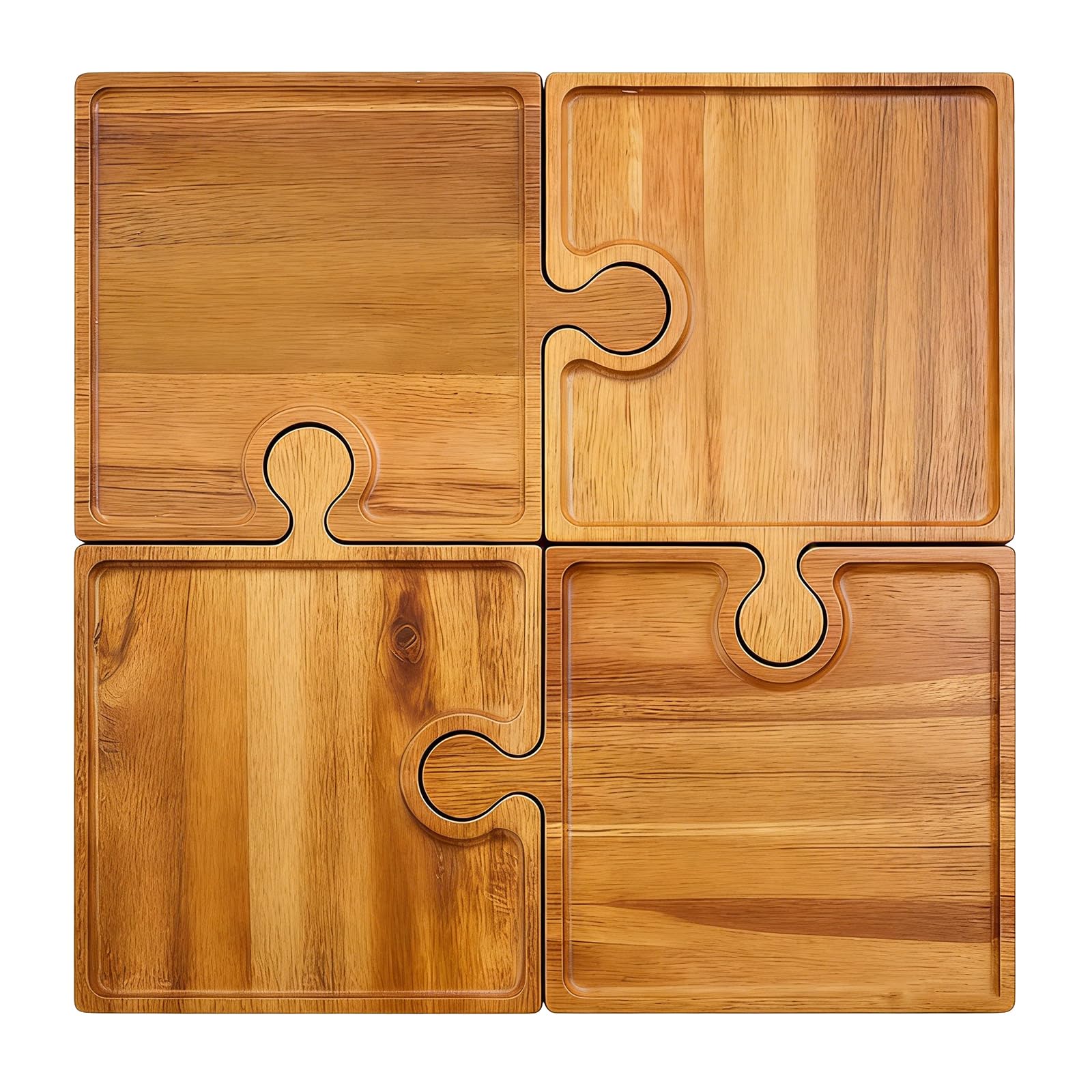 Elegante juego de platos de madera resistentes, perfectos para entretener a invitados, fiestas, eventos y reuniones, platos funcionales y ecológicos