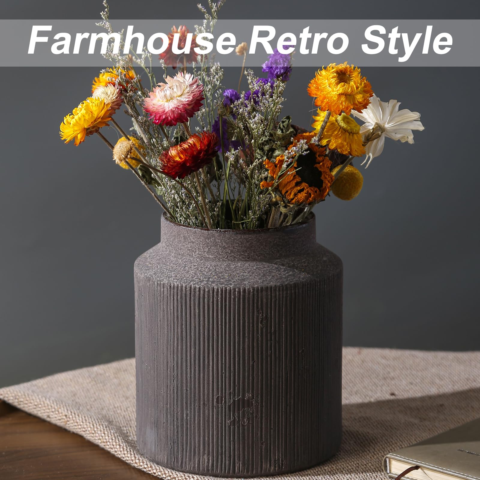 Amazon.com: Farmhouse Vase for Home Decor, Vintage Rustic