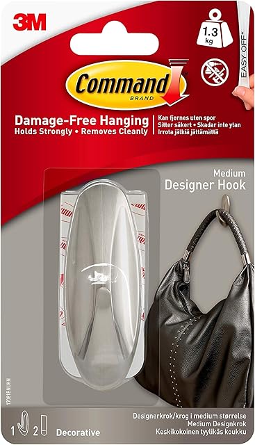 Command 17081BN-ES Medium Brushed Nickel Hook