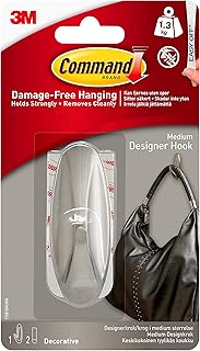 3M Command 17081BN-ES Medium Brushed Nickel Hook
